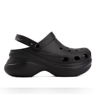 CROCS Black Platform Sandals